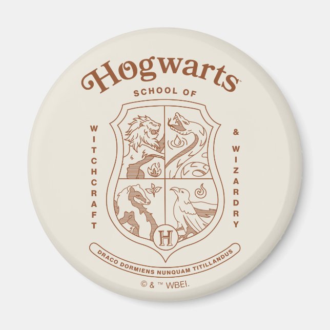 HOGWARTS™ School of Witchcraft and Wizardry Crest Magnet (Vorne)