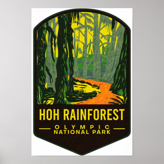 Hoh Rain Forest Olympischer Nationalpark Poster (Vorne)