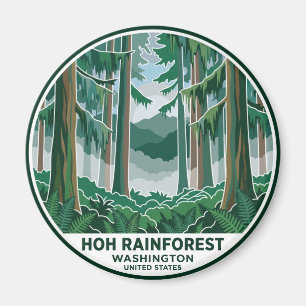 Hoh-Regenwald, Olympic-Nationalpark Washington Magnet