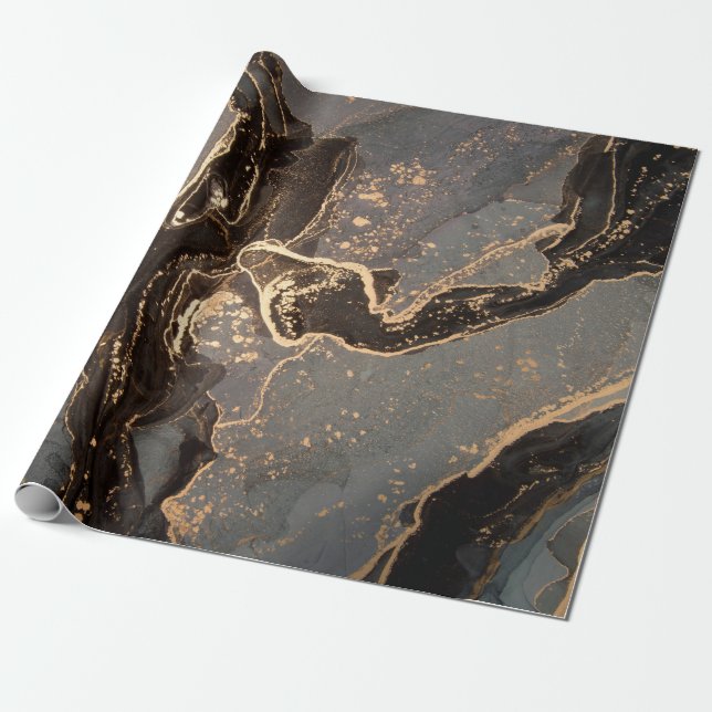 Hohe Auflösung. Luxuriöse abstrakte Flüssigkunstma Geschenkpapier (Ungerollt)