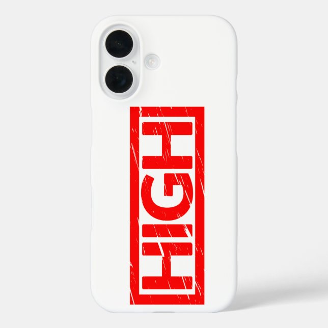 Hohe Briefmarke iPhone 16 Hülle (Rückseite)