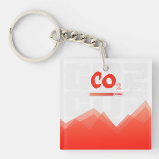 Hohe CO2-Verschmutzung, farbig Schlüsselanhänger