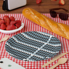 hohe Darstellung von Damast-Grafik-Gras, Pappteller