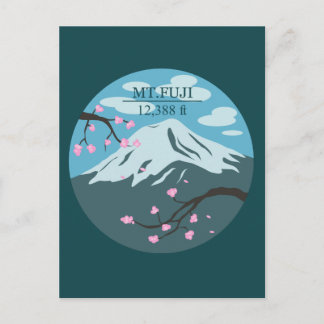 Höhe des Fuji Postkarte