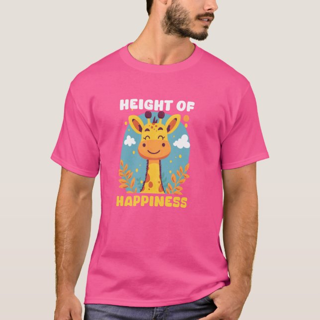 Höhe des Geschmacksmusters für Glück T-Shirt (Vorderseite)