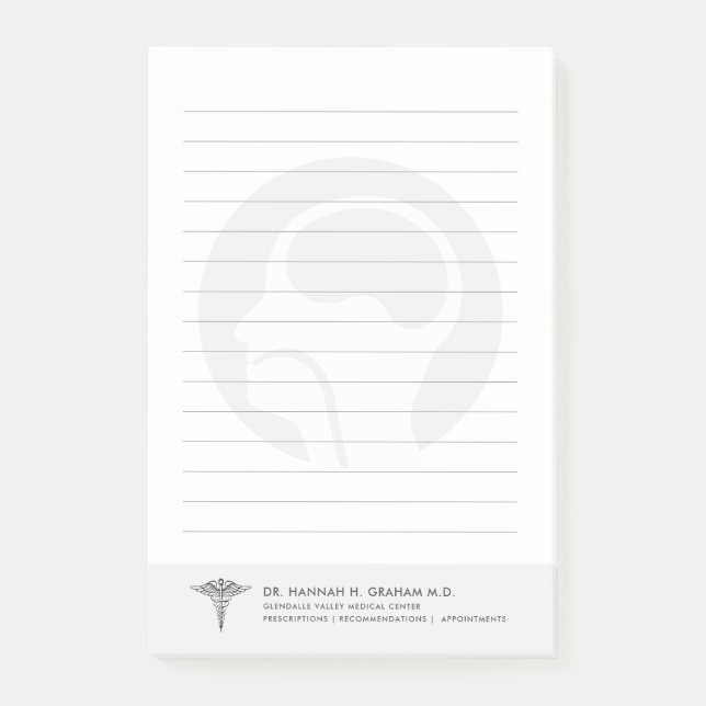 HÖHE| Ear Doctor individuell einstellbare Linde Post-it Klebezettel (Vorderseite)