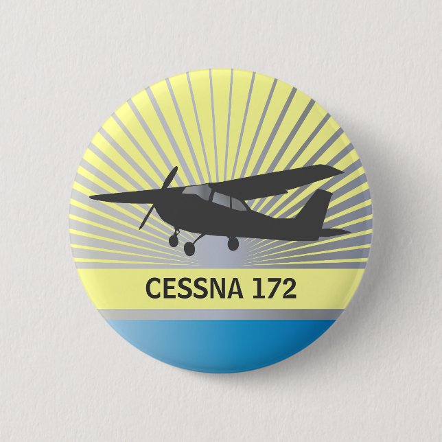 Hohe Flügel-Flugzeuge Button (Vorderseite)