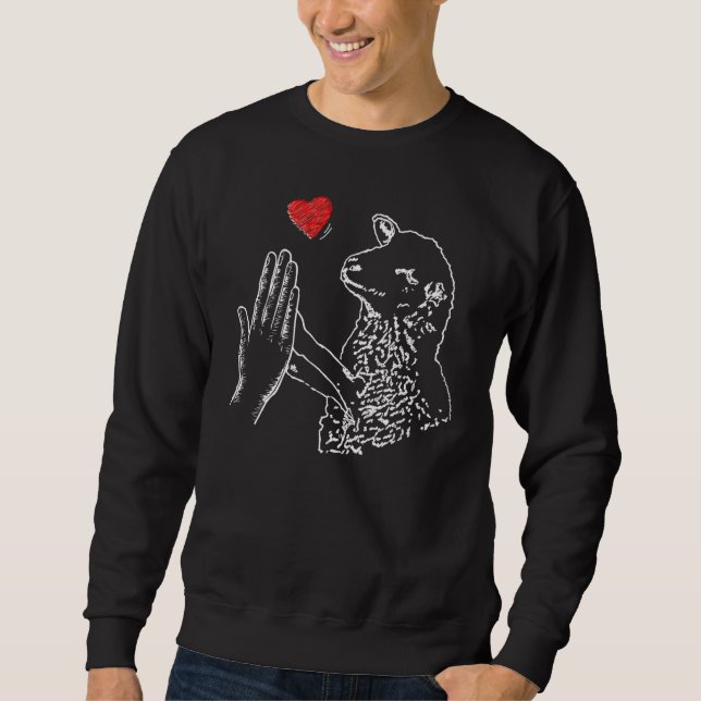Hohe fünf Schafe, handgefiederte Schafe Sweatshirt (Vorderseite)