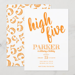 Hohe fünfte Geburtstagsfeier Einladung