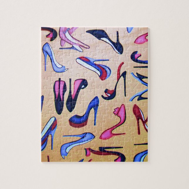 Hohe Heels-Schuh-Pumpen-Collagen-Mode (Vertikal)