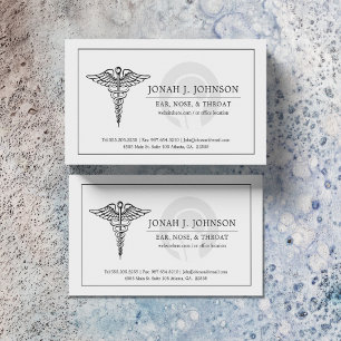 HÖHE  Minimalistisches verblendetes ENT - Symbol Visitenkarte