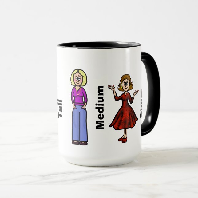 hohe, mittlere und Kurze Tasse der Frauen (VorderseiteRechts)