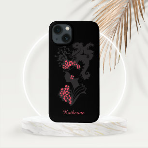 Hohe Mode Schattengemachte Frau mit rosa Akzenten Case-Mate iPhone Hülle