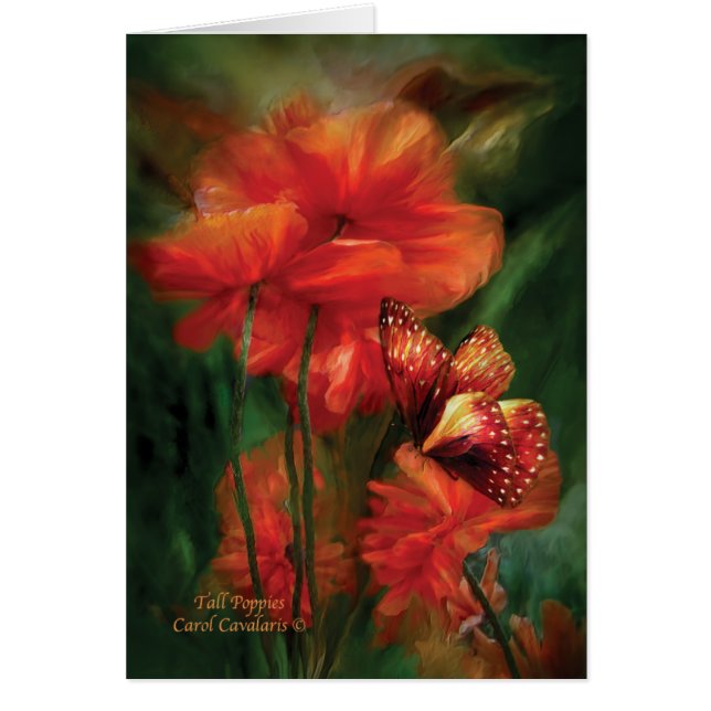 Hohe Mohnblumen ArtCard (Vorne)