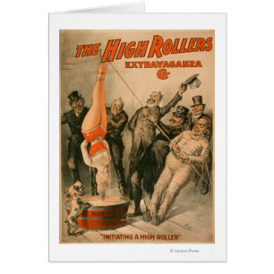 Hohe RollersDunking Frau im Bier-Plakat