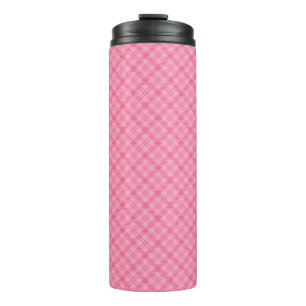 Hohe rosa Thermoskanne mit Diamantmuster Thermosbecher