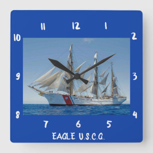 Hohe Schiffs-Wanduhr Eagles Quadratische Wanduhr