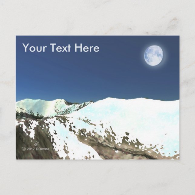 Hohe Spitzen - dünne Luft Postkarte (Vorderseite)
