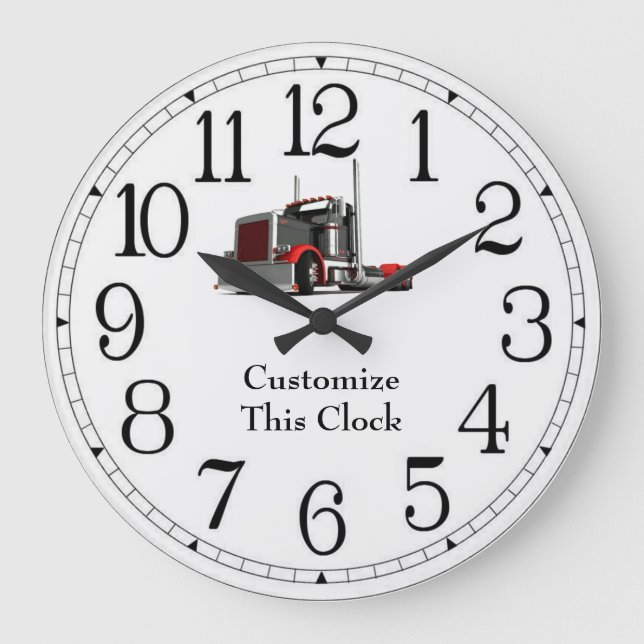 Hohe Stapel Große Wanduhr (Vorderseite)