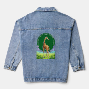 hohe stehende Giraffe Jeansjacke