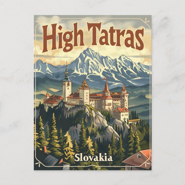 Hohe Tatra Slowakei Postkarte (Vorderseite)