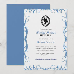 hohe Teegartenparty, schöne weiche Pastellfarben Einladung