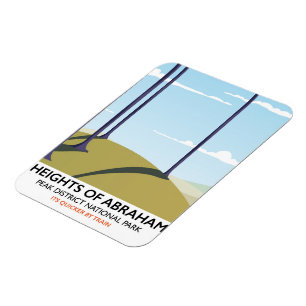 Höhen des Posters des Abraham Peak District Magnet
