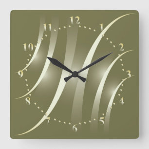 Höhen Quadratische Wanduhr