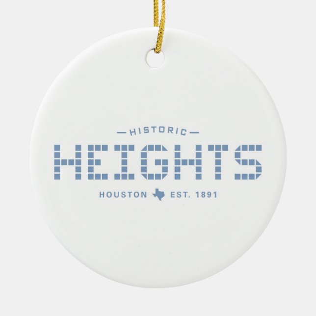 Höhen Tile, Blue Tile, Houston Heights Keramik Ornament (Vorne)