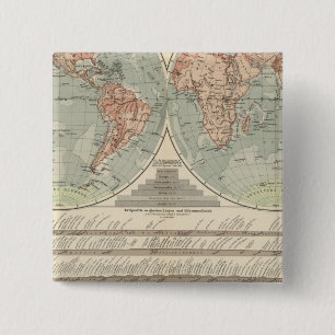 Hohen und Tiefen - Atlas-Karte für Höhen und Tie Button