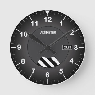 Höhenmesser-Uhr Runde Wanduhr