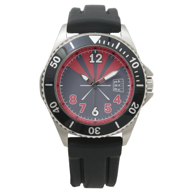 Höhenmesseranzeige für Luftfahrzeug Armbanduhr (Vorderseite)
