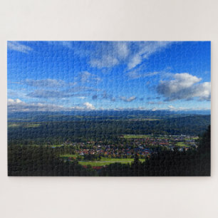Hohenpeissenberg, Blick über Bayern, Deutschland.