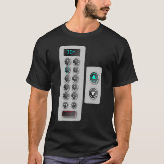 Höhenruderknöpfe Mechanische Schließknöpfe Aufzug  T-Shirt