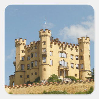 Hohenschwangau Schloss Deutschland Geschenke für T Quadratischer Aufkleber