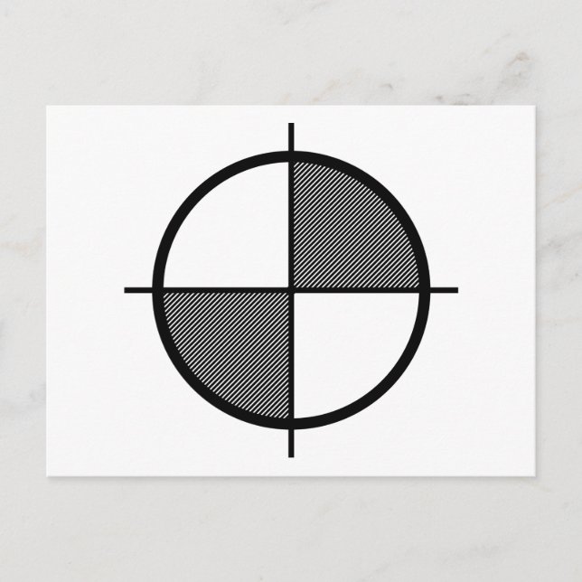 Höhensymbol Postkarte (dunkel) (Vorderseite)