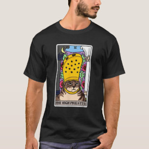 Hohepriesterin-Katze Tarotkarte Katze Meme Tarotka T-Shirt