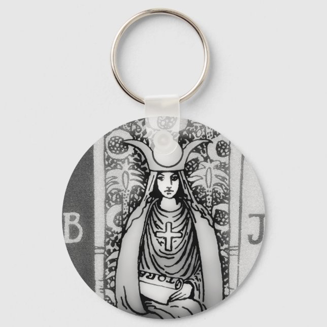 Hohepriesterin-Tarot Schlüsselanhänger (Vorderseite)