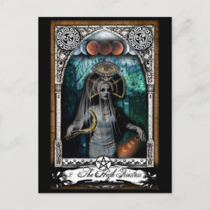 Hohepriesterin Tarotkarte Postkarte