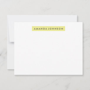Höhepunkt der A2 Stationery - Lemon Gelb Mitteilungskarte