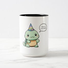 "Höhepunkt im Kindergarten" Lustiges Schildkröten- Zweifarbige Tasse
