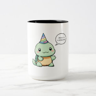 "Höhepunkt im Kindergarten" Lustiges Schildkröten- Zweifarbige Tasse