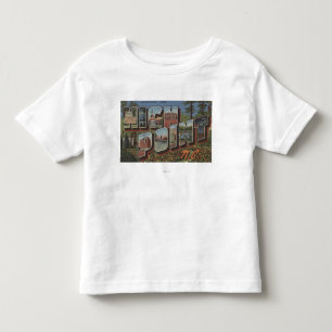 Höhepunkt, North Carolina - große Buchstabe-Szenen Kleinkind T-shirt