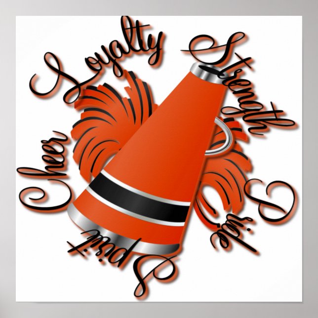 Höhepunkte der schwarzen und orangefarbenen Qualit Poster (Vorne)