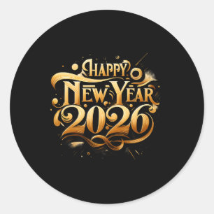 Höhepunkte für 2026 - Glückliche Prämie für Party  Runder Aufkleber