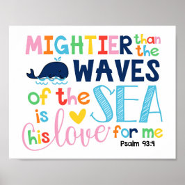 Höher als die Wellen im Meer Kinder-Bibel Poster