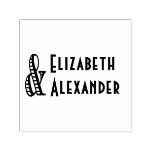Hoher Ampersand #2 Zwei Namen #3 Hochzeitspaar Permastempel