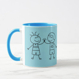 Hoher Fünf-Faustschlag Tasse