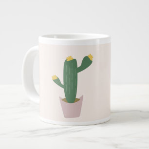 Hoher grüner und gelber Wüstenkaktus Jumbo-Tasse