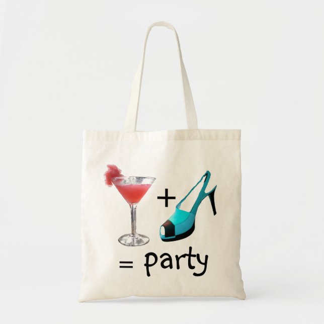 Hoher Heels und Cocktails Tragetasche (Vorne)